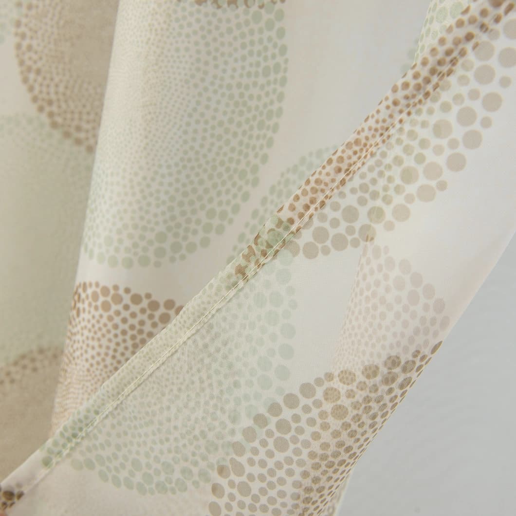 Voile Sheer Rod Pocket Kitchen Curtains 52x63 Beige(4 Panels)