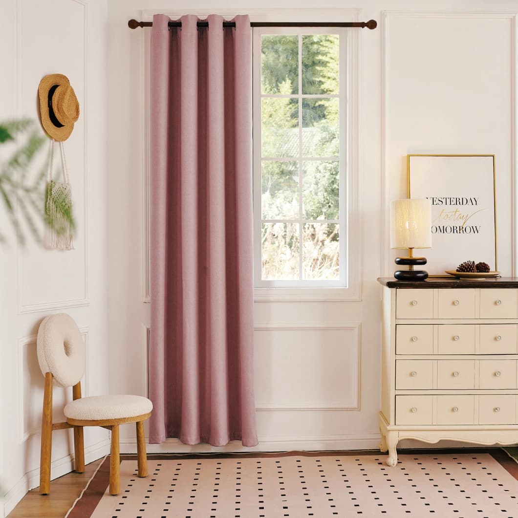 Blackout Grommet Curtains 52x84 Blush (1 Pair)