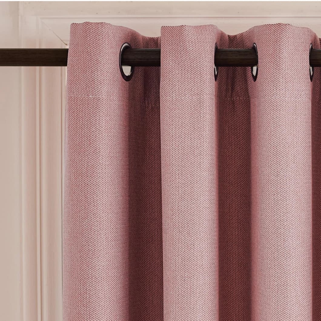 Blackout Grommet Chenille Curtains 52x95 Blush (1 Pair)