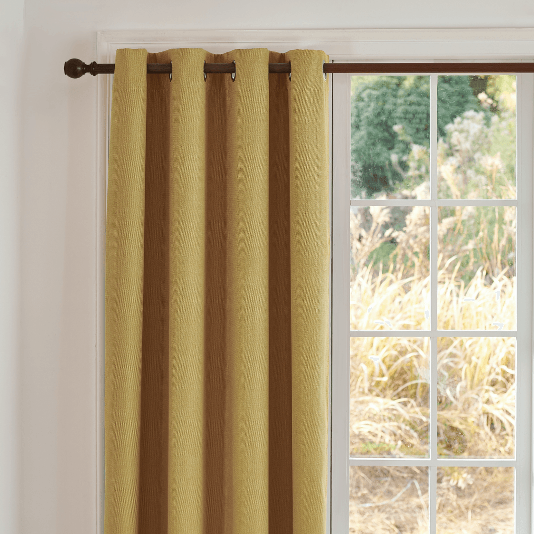 Blackout Grommet Curtains 52x95 Gold (1 Pair)