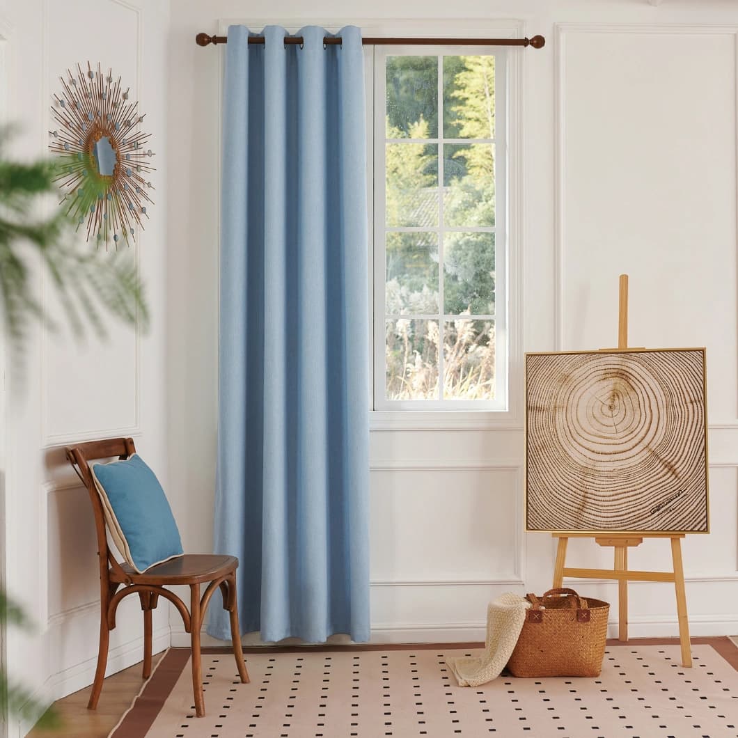 Blackout Grommet Curtains 52x84 Light Blue (1 Pair)