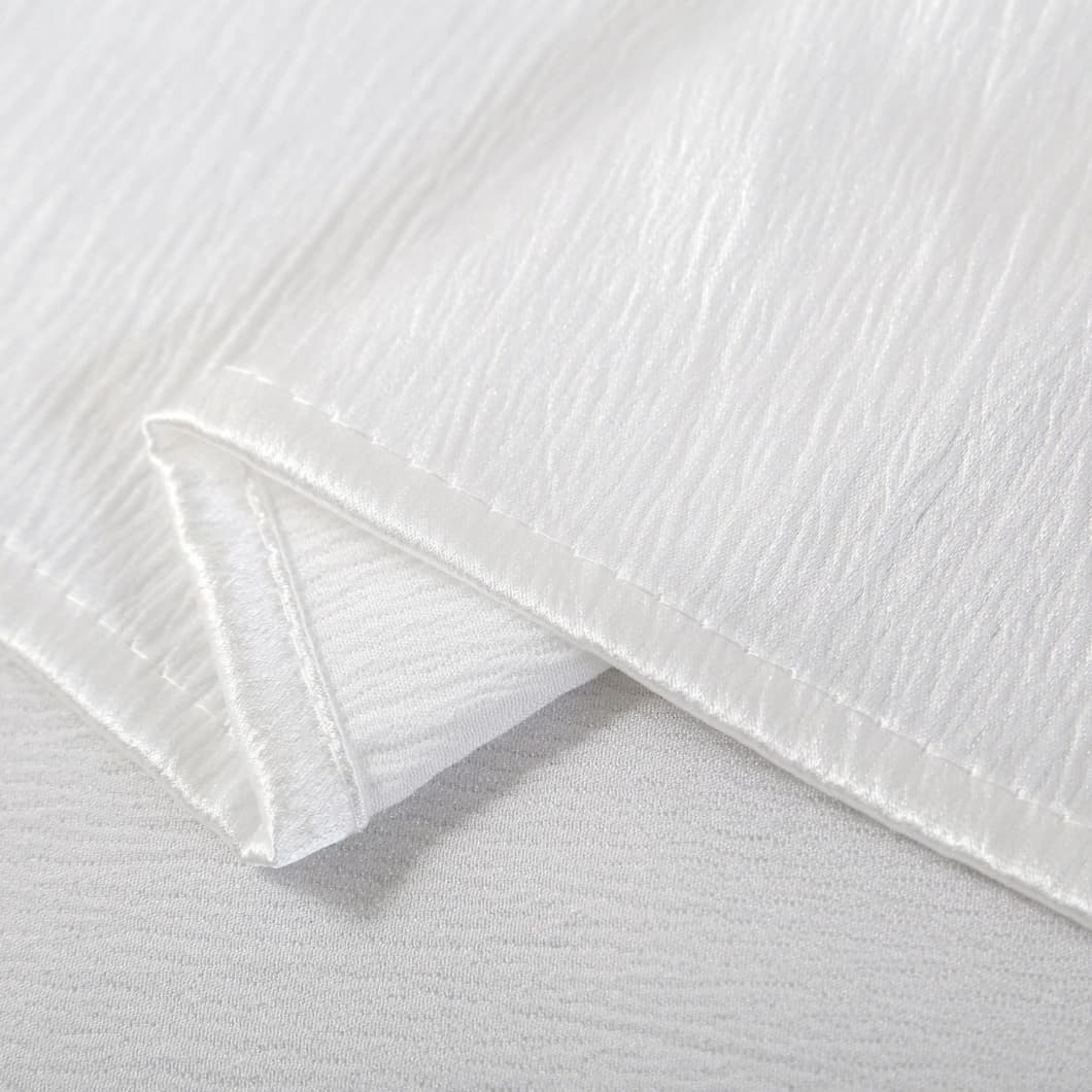 Heavy Crushed Sateen Rod Pocket Blackout Curtain 52x90 White (1 Pair)