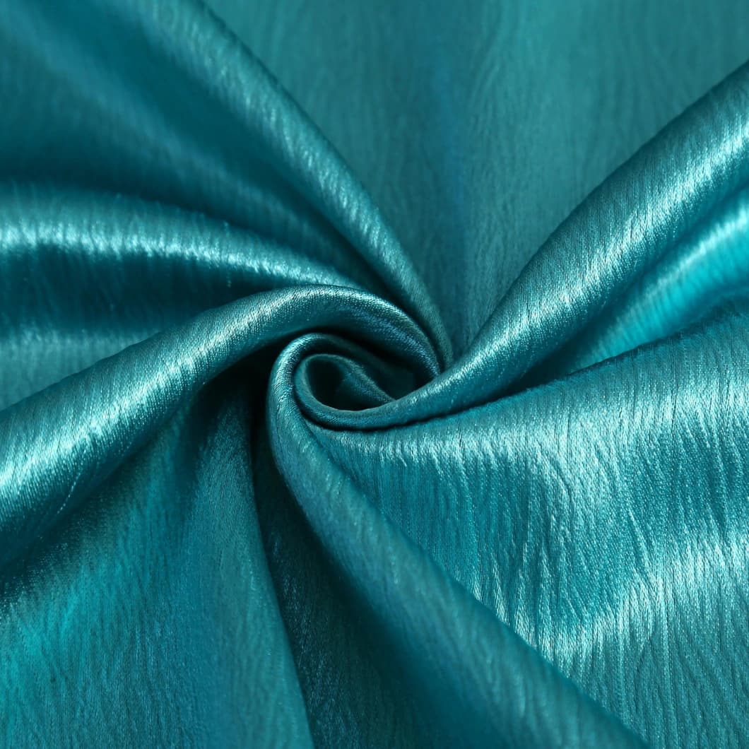 Heavy Crushed Sateen Rod Pocket Curtain 52x90 Teal (1 Pair)
