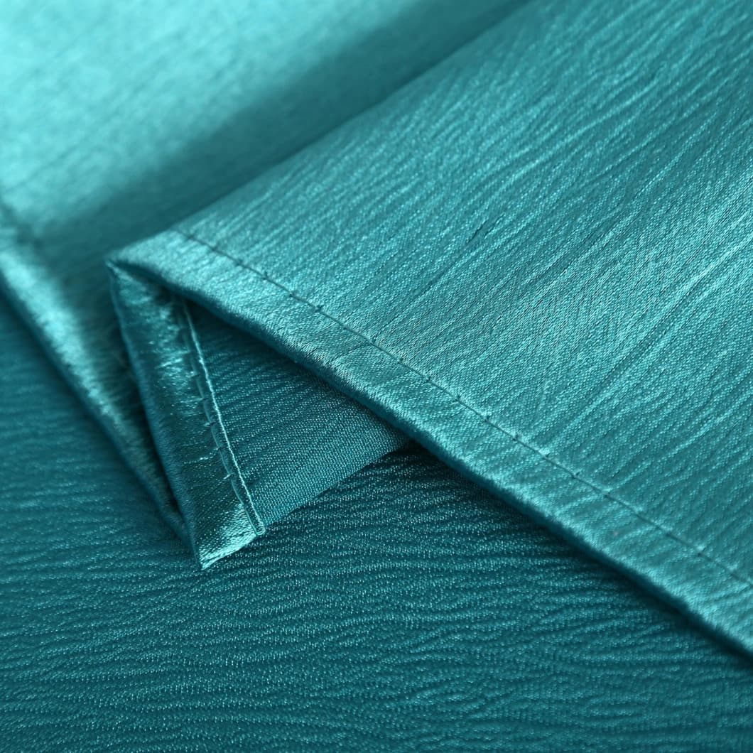 Heavy Crushed Sateen Rod Pocket Curtain 52x90 Teal (1 Pair)