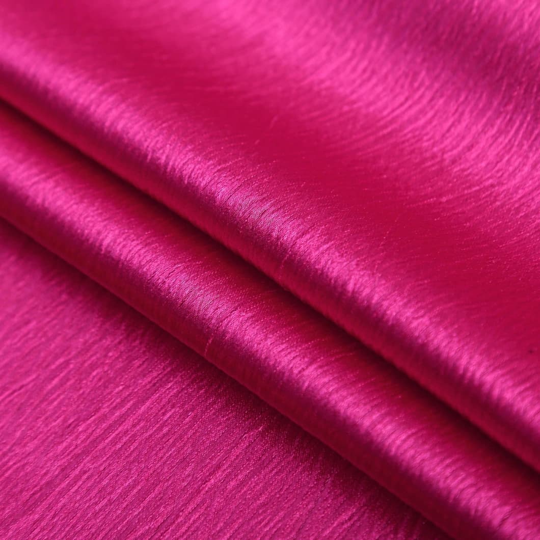 Heavy Crushed Sateen Rod Pocket Curtains 52x90 Bright Rose (1 Pair)