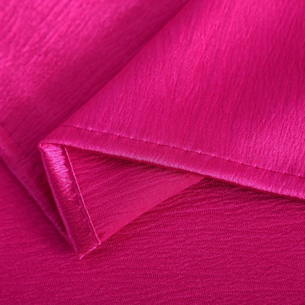 Heavy Crushed Sateen Rod Pocket Curtains 52x90 Bright Rose (1 Pair)