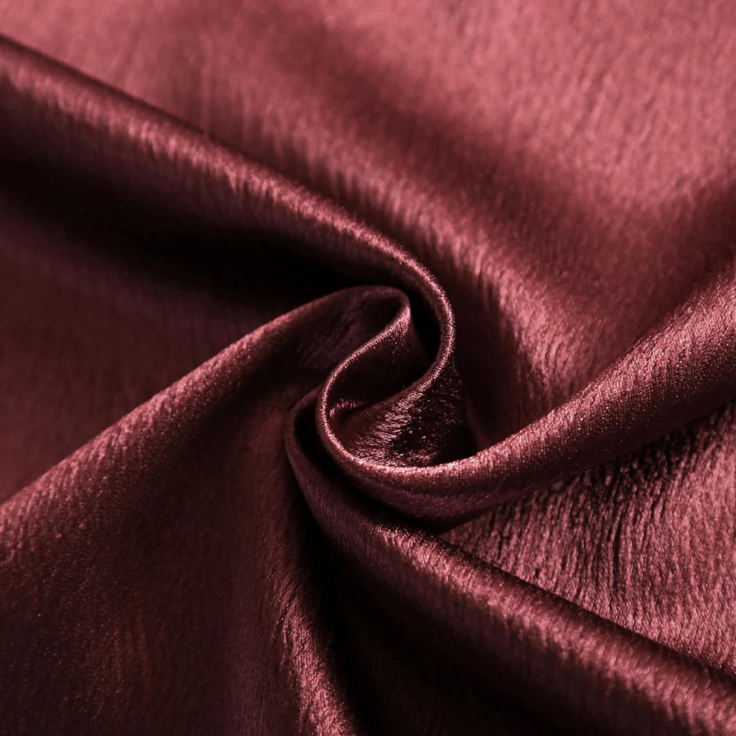 Heavy Crushed Sateen Blackout Rod Pocket Curtain 52x90 Burgundy (1 Pair)