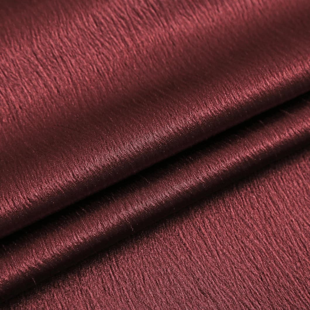 Heavy Crushed Sateen Blackout Rod Pocket Curtain 52x90 Burgundy (1 Pair)
