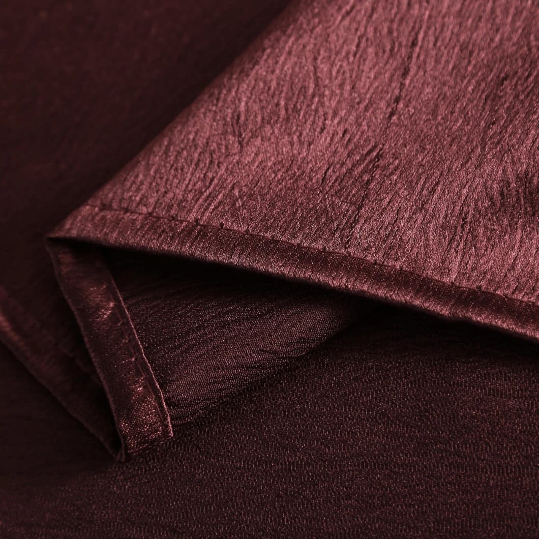 Heavy Crushed Sateen Blackout Rod Pocket Curtain 52x90 Burgundy (1 Pair)