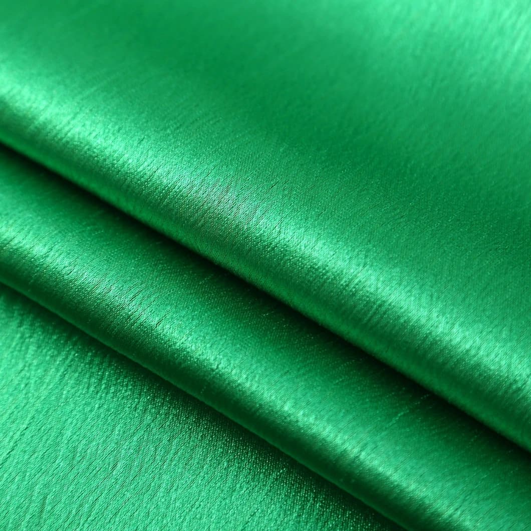 Crushed Sateen Rod Pocket Curtain 52x90 Emerald Green (1 Pair)
