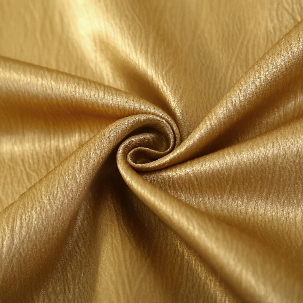 Heavy Crushed Sateen Rod Pocket Curtains 52x90 Gold (1 Pair)
