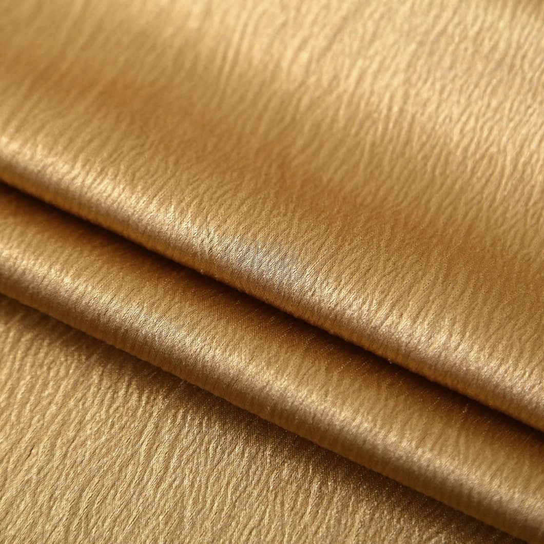Heavy Crushed Sateen Rod Pocket Curtains 52x90 Gold (1 Pair)