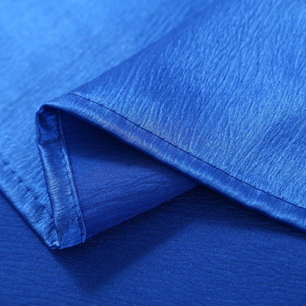Heavy Crushed Sateen Rod Pocket Curtains 52x90 Royal Blue (1 Pair)