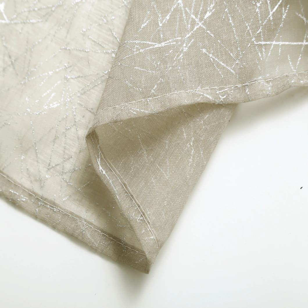 Curtain Club Sheer Rod Pocket Chiffon Curtains 52x84 Beige (4 Panels)