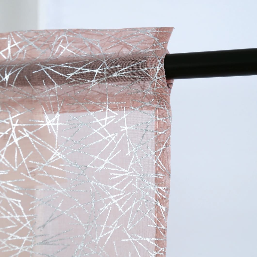 Curtain Club Sheer Rod Pocket Chiffon Curtains 52x84 (4 Panels)