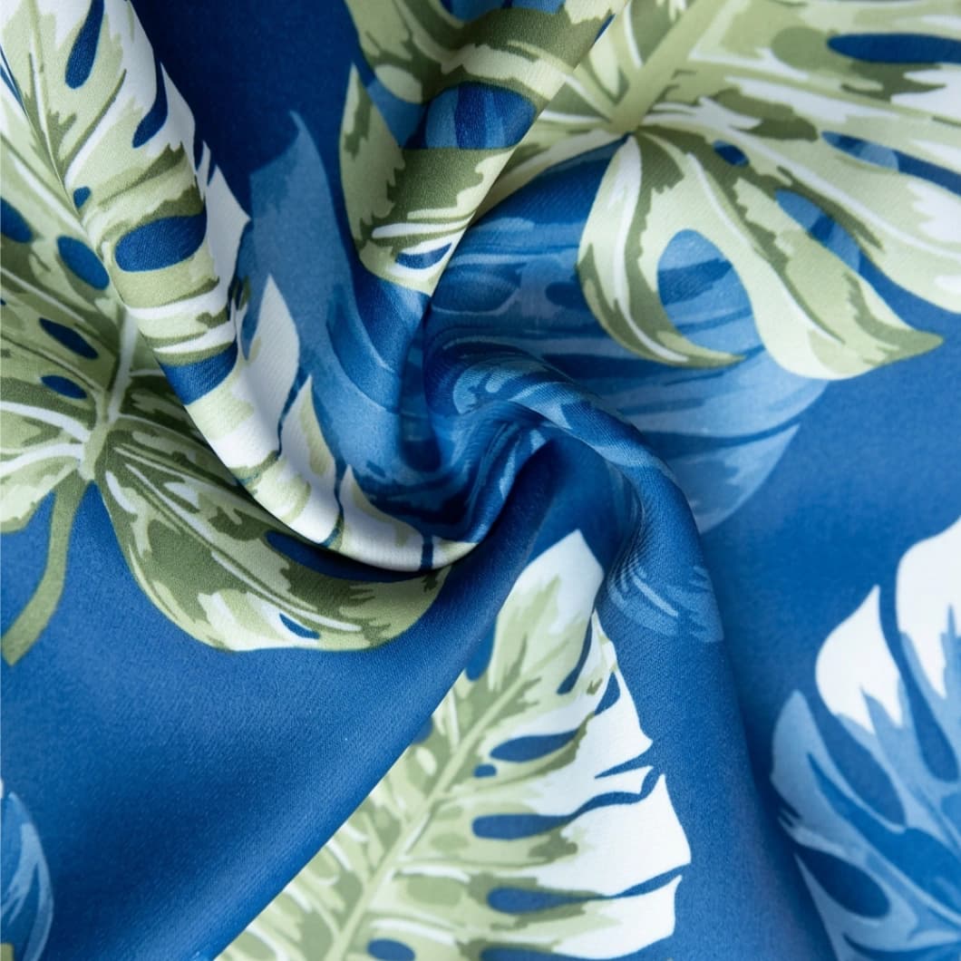 Metallic Printed Blackout Grommet Curtains 52x84 Blue (1 Pair)
