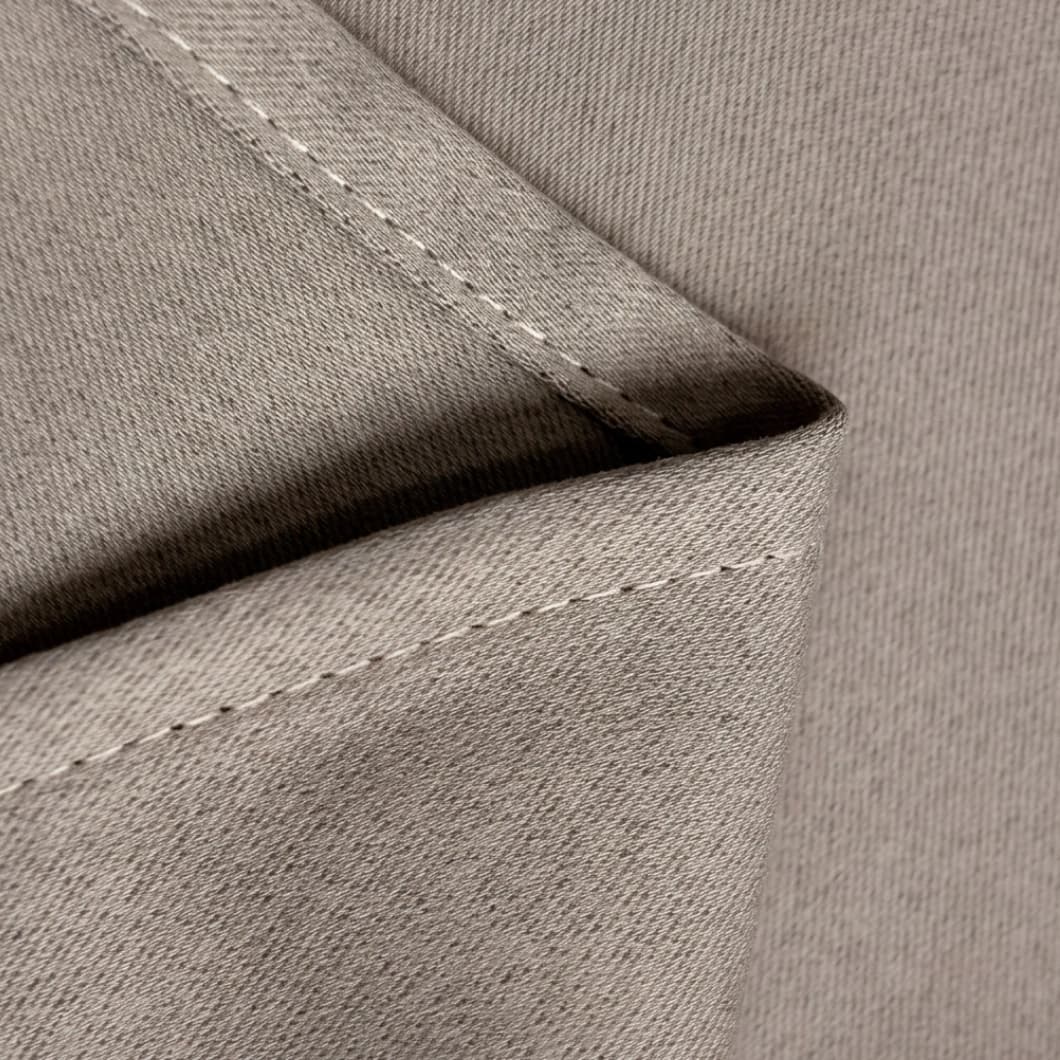 Curtain Club Solid Blackout Grommet Curtains 52x84 Taupe (1 Pair)