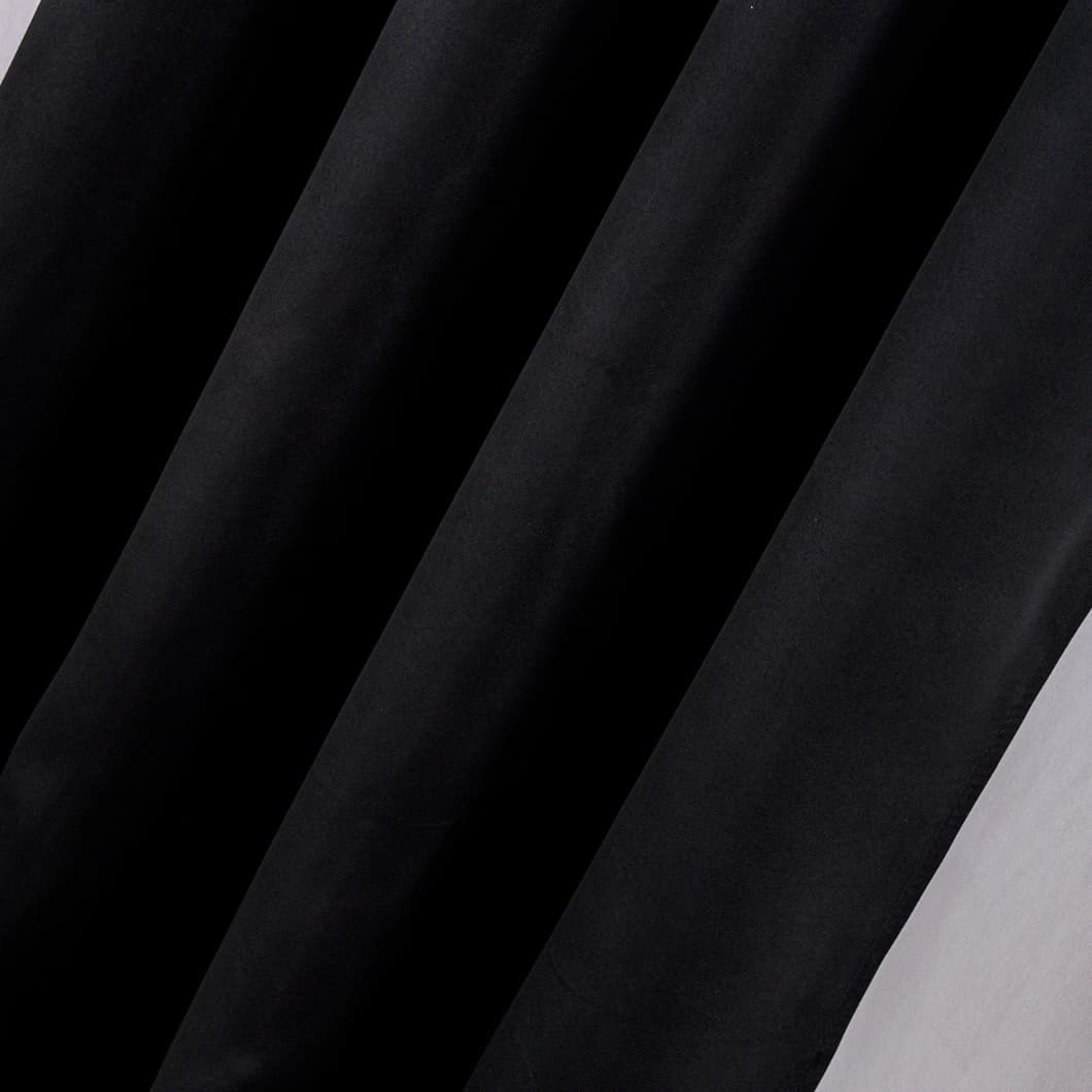 Solid Blackout Grommet Curtains 52x95 Black (4 Panels)