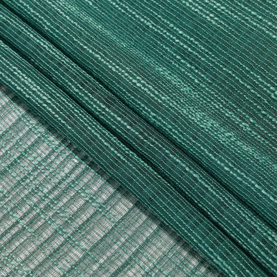 Bohemian Bamboo Gauze Semi Sheer Curtains 52x95 Grommet Hunter Green (1 pair)