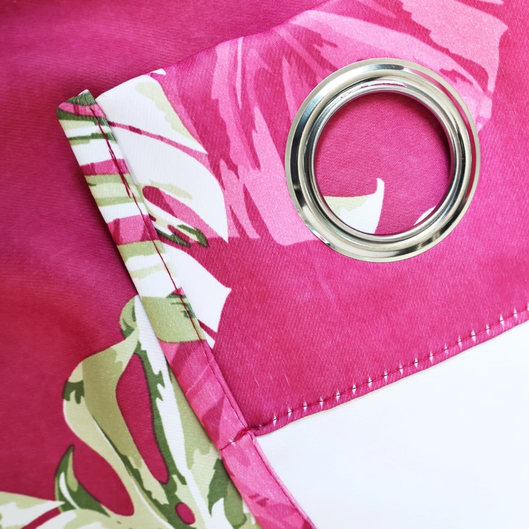 Metallic Printed Blackout Grommet Curtains 52x84 Hot Pink (1 Pair)