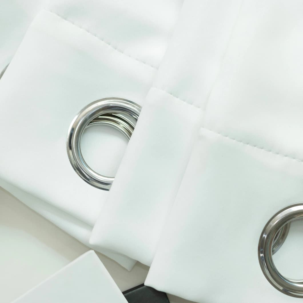 Solid Blackout Grommet Curtains 52x84 White (1 Pair)