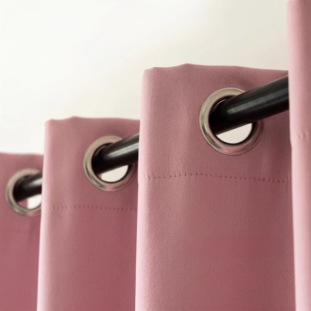 Curtain Club Solid Blackout Grommet Curtains 52x84 Pink (1 Pair)