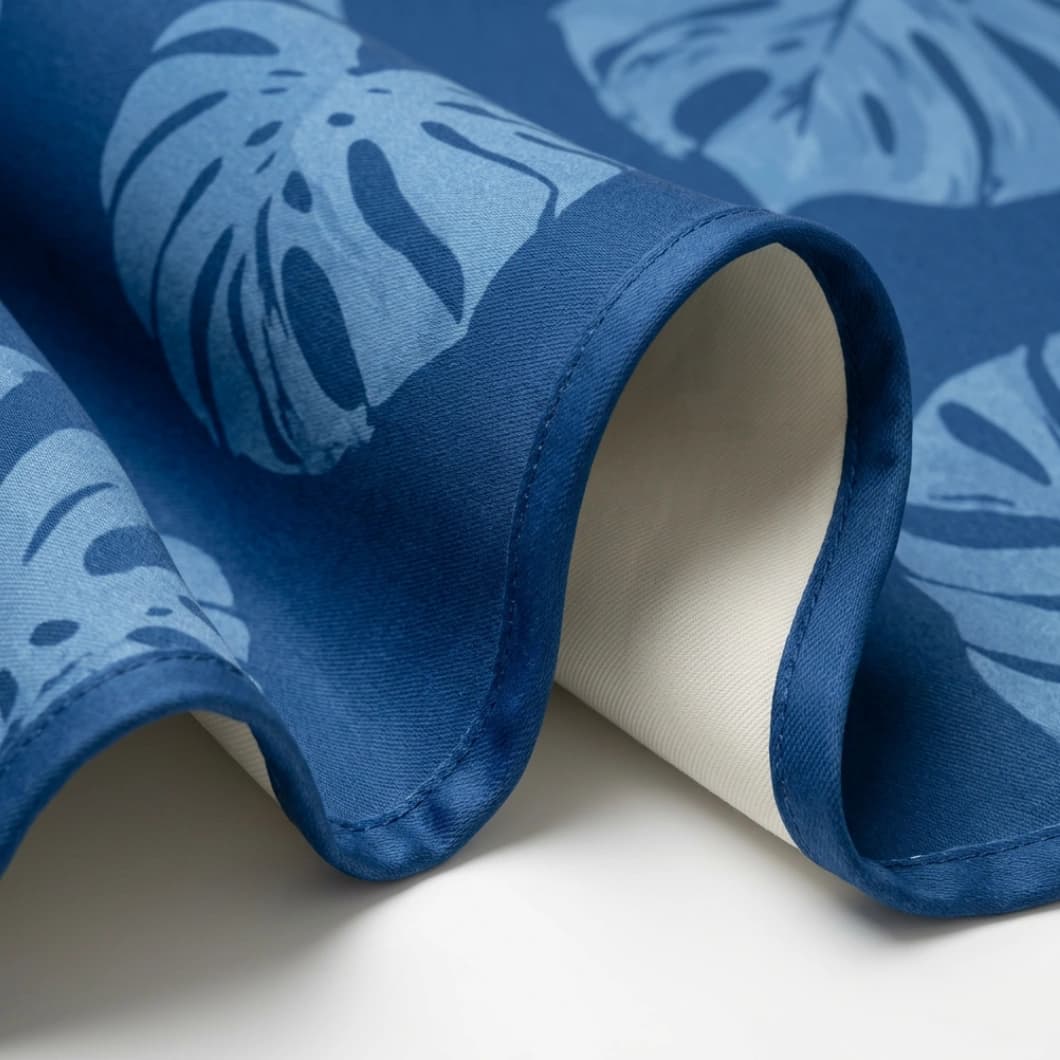 Metallic Printed Blackout Grommet Curtains 52x84 Blue (1 Pair)