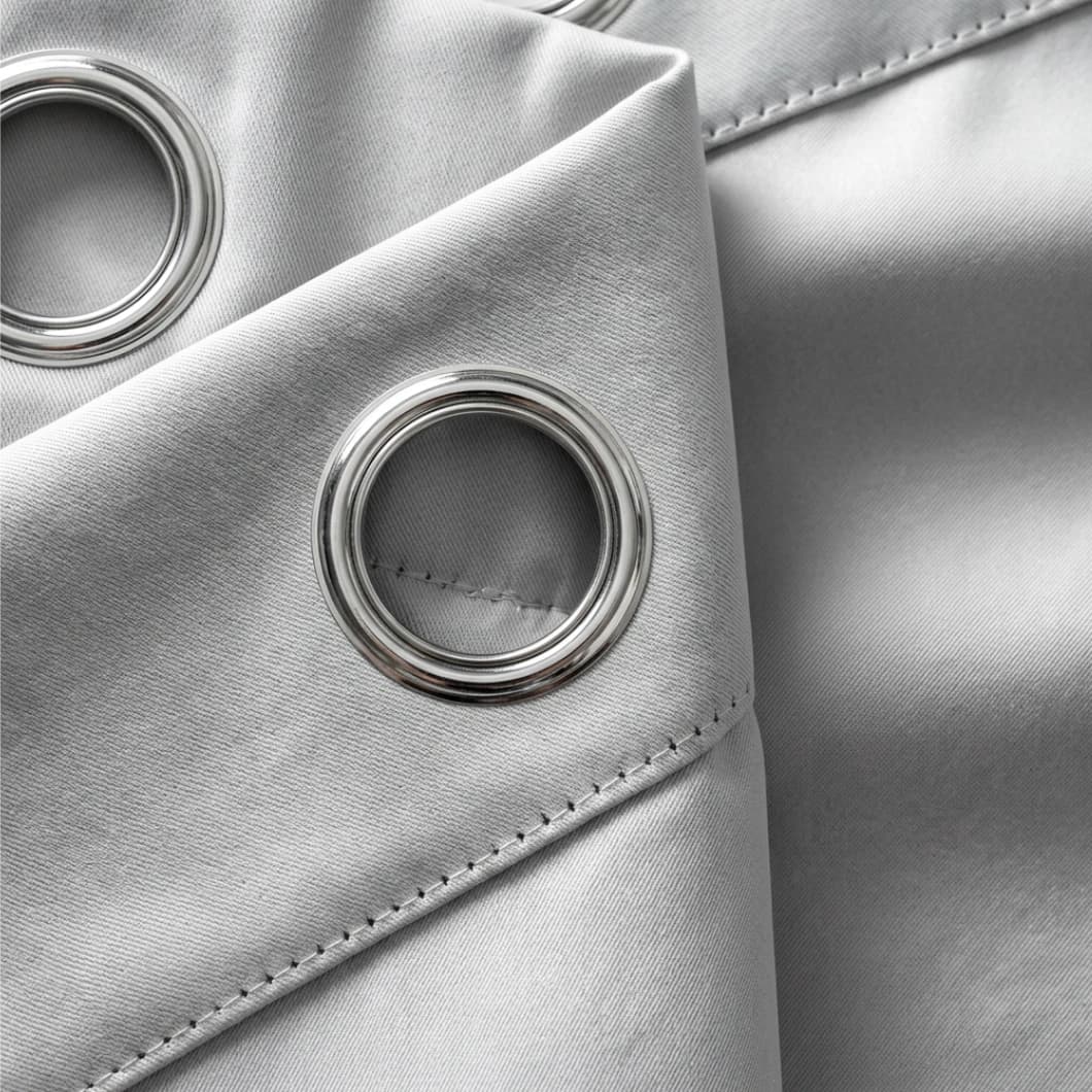 Curtain Club Solid Blackout Grommet Curtains 52x84 Silver (1 Pair)