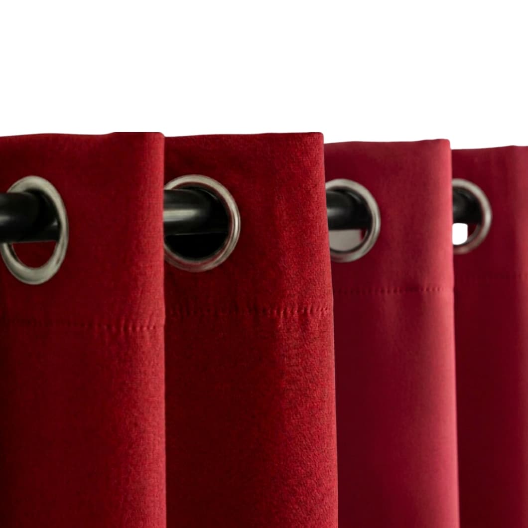 Curtain Club Solid Blackout Grommet Curtains 52x84 Red (1 Pair)