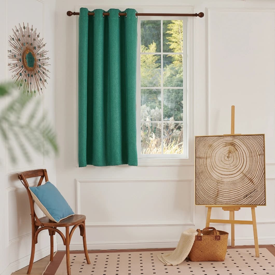 Blackout Grommet Curtains 52x63 Bright Green (1 pair)