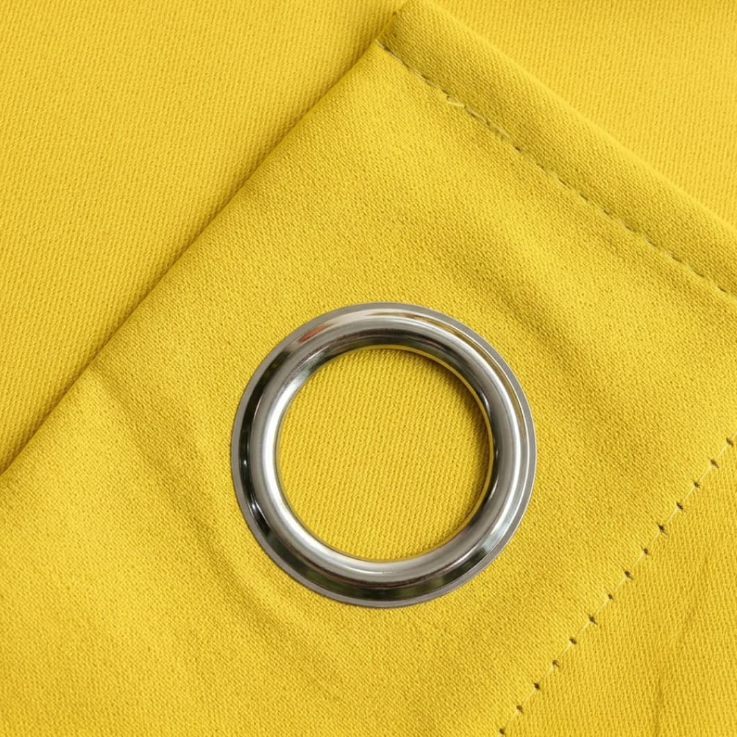 Solid Blackout Grommet Curtains 52x84 Yellow (1 Pair)