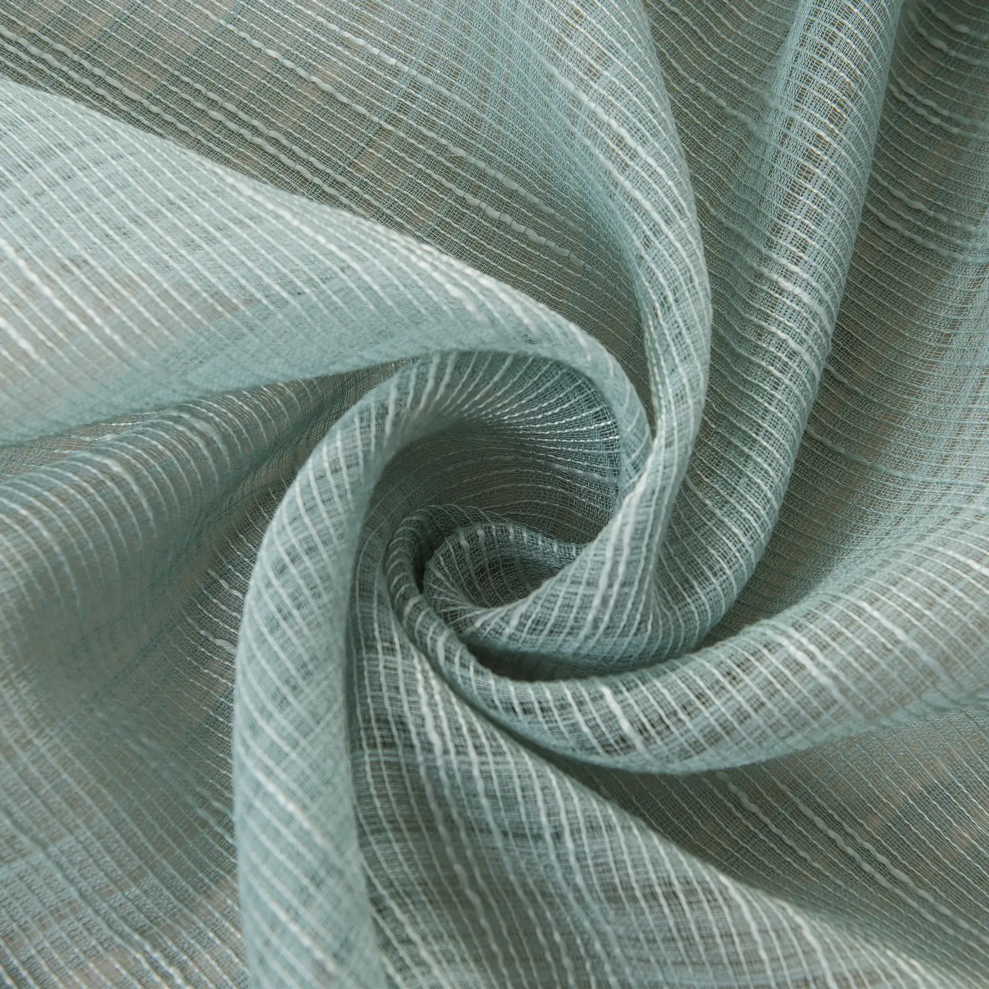 Bohemian Bamboo Gauze Semi Sheer Curtains 52x95 Grommet Mint Green (1 pair)